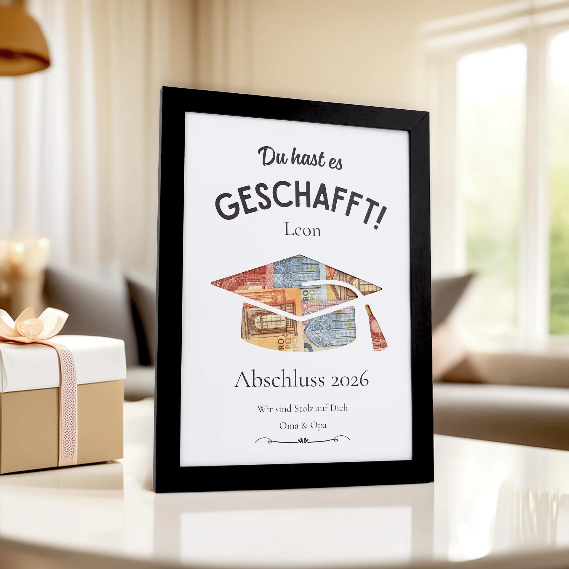 Personalisierte Abschluss Geschenke, Abschluss Geschenk Mädchen Junge, Abschluss 2026 Geldgeschenk