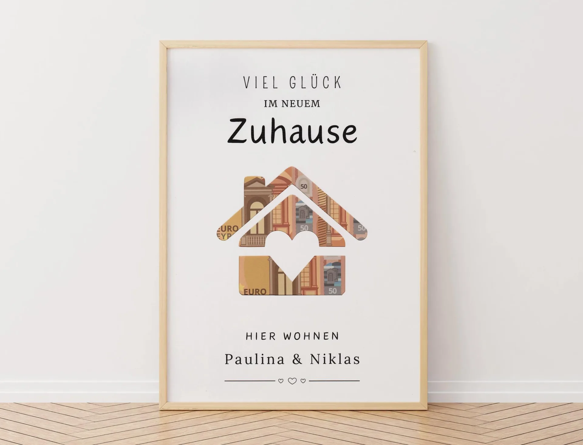 Geldgeschenk Neues Zuhause, Personalisierte Geschenke, Einzugsgeschenk