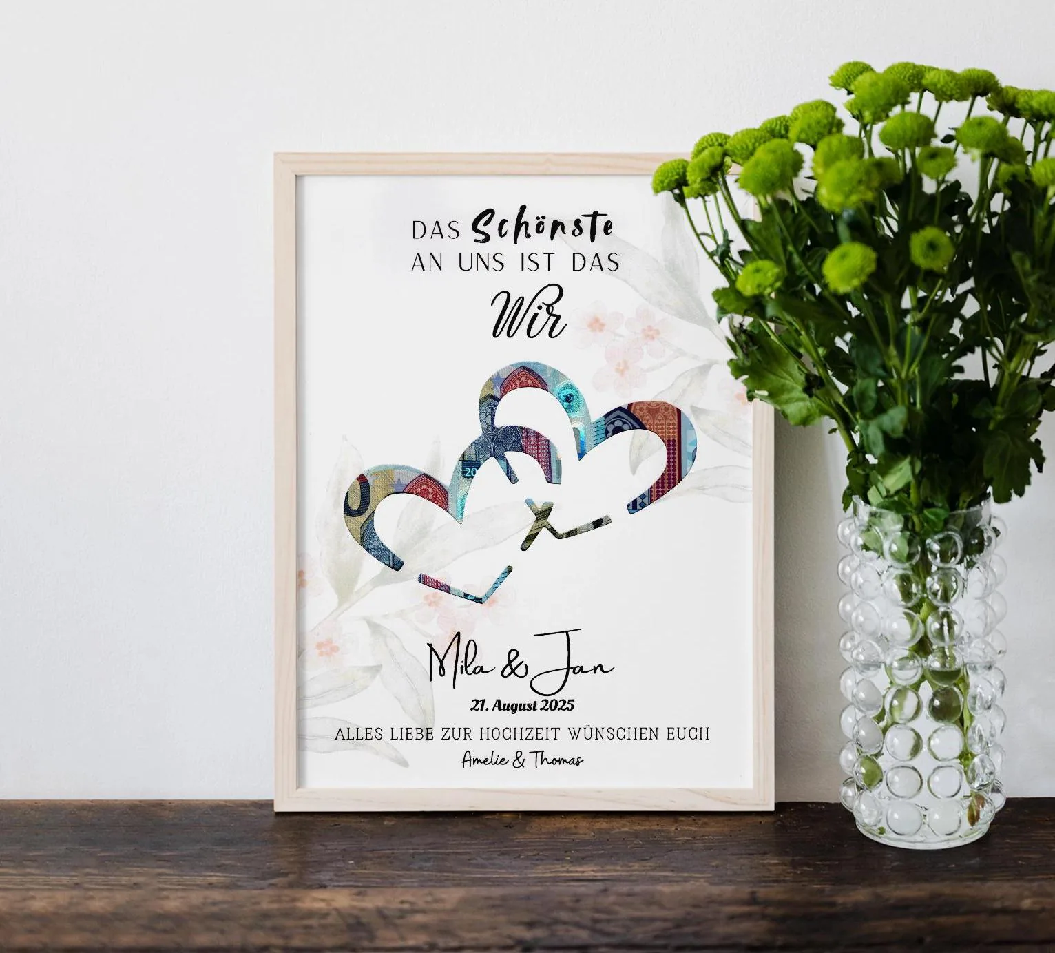 Hochzeit Geldgeschenk, Personalisierte Geldgeschenke, Perfekt ausgeschnitten