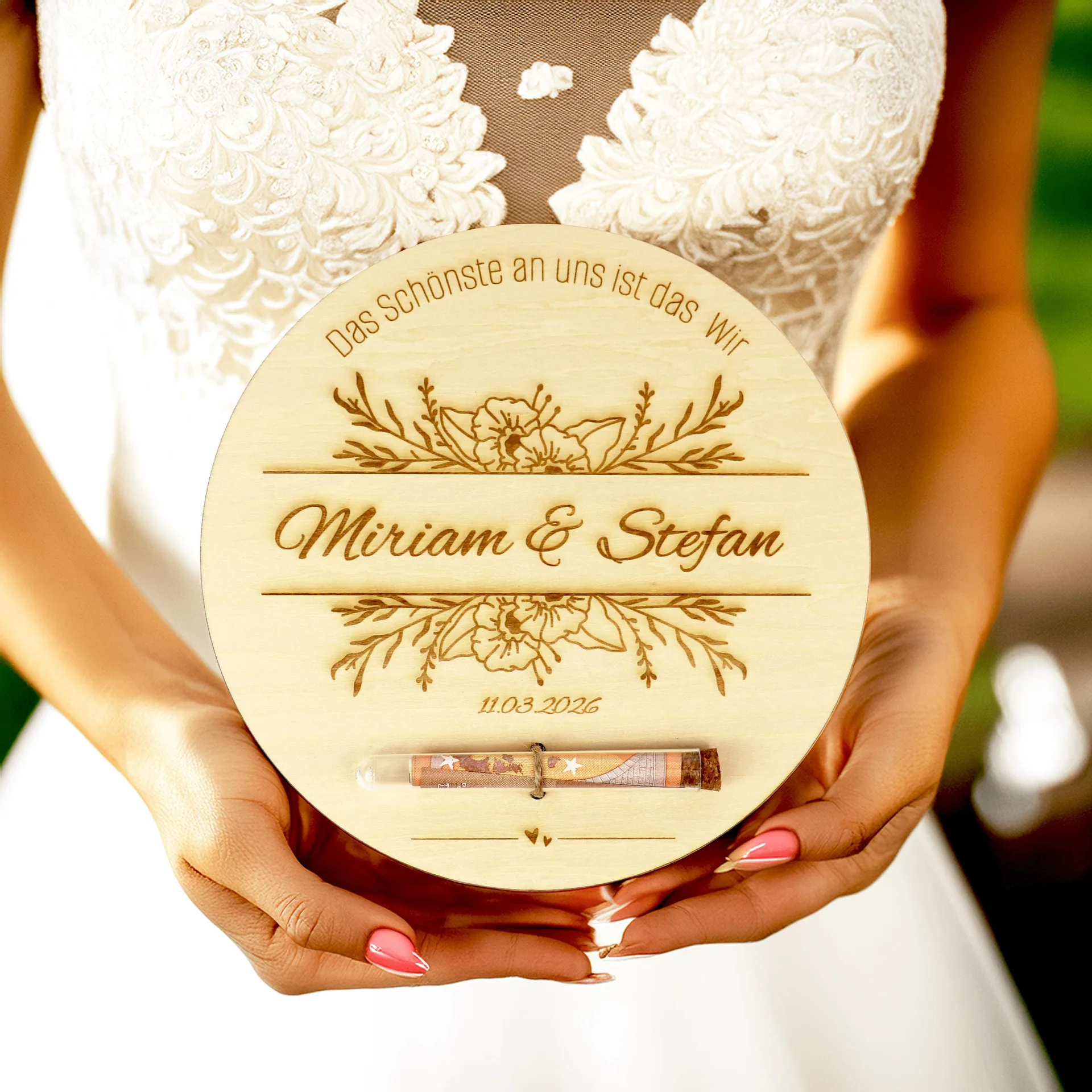 Geschenk zur Hochzeit für Brautpaare | Personalisiertes Hochzeitsgeldgeschenk