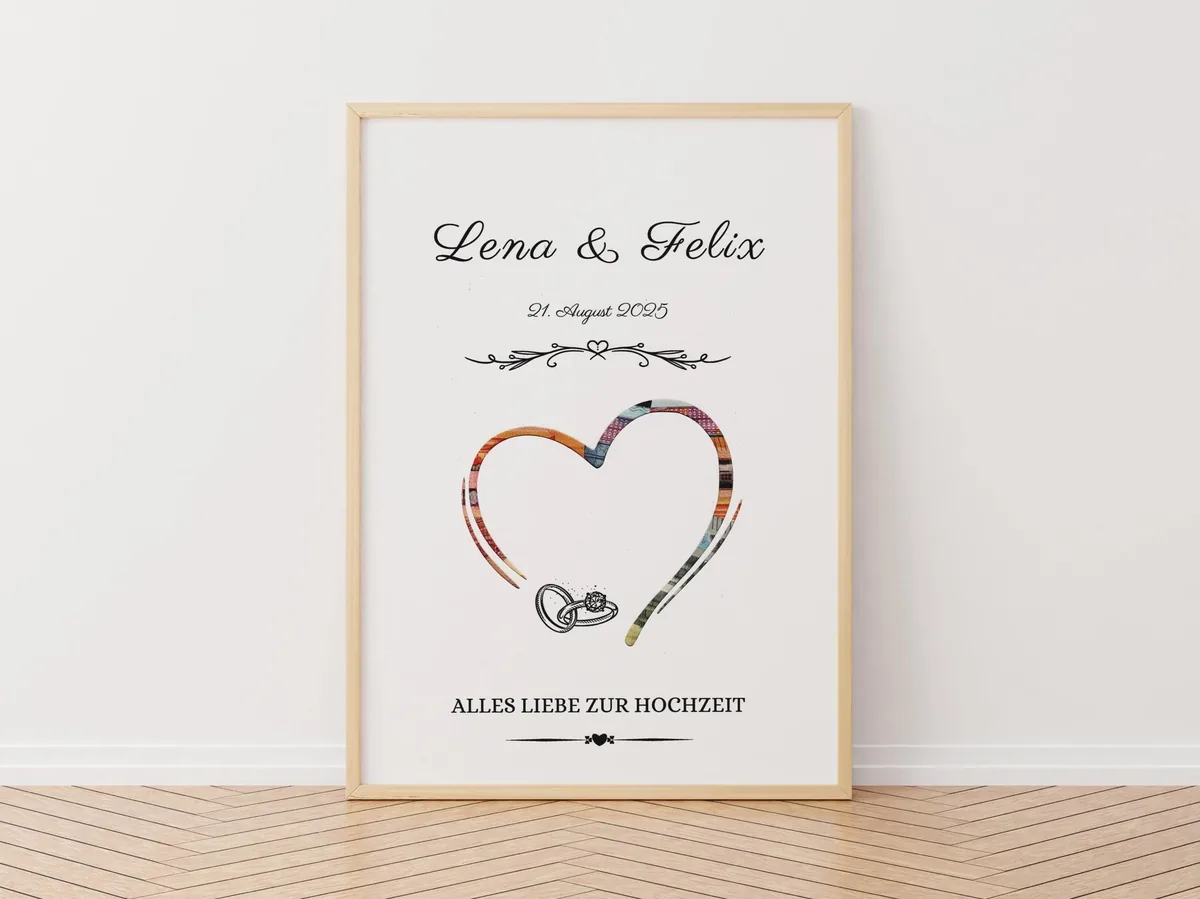 DIY Brautpaar Hochzeit Geschenkidee, Personalisierte Hochzeit Geldgeschenk