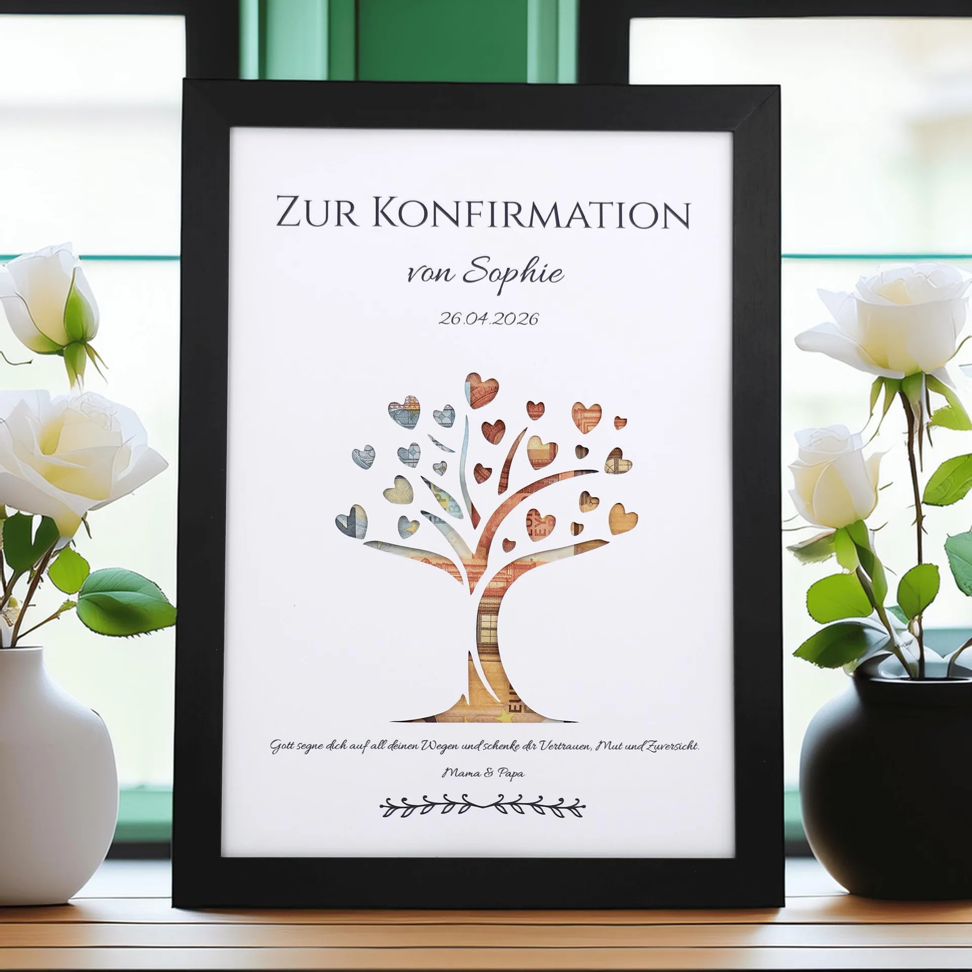 Personalisiertes Geldgeschenk zur Kommunion