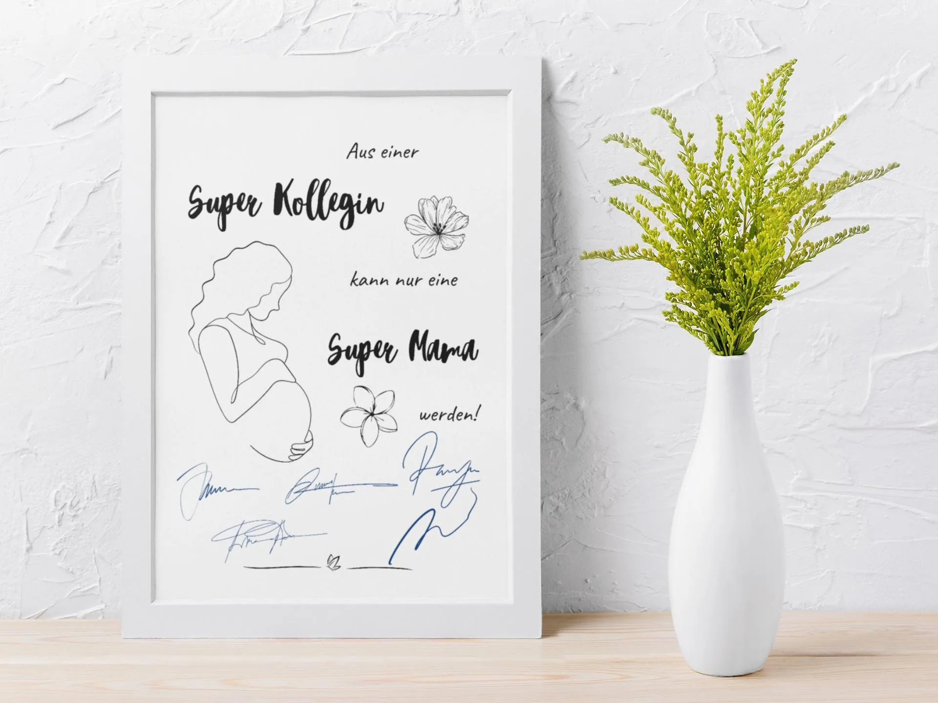 Abschied in den Mutterschutz, Abschiedsgeschenk Kollegin, Abschied durch Kollegen
