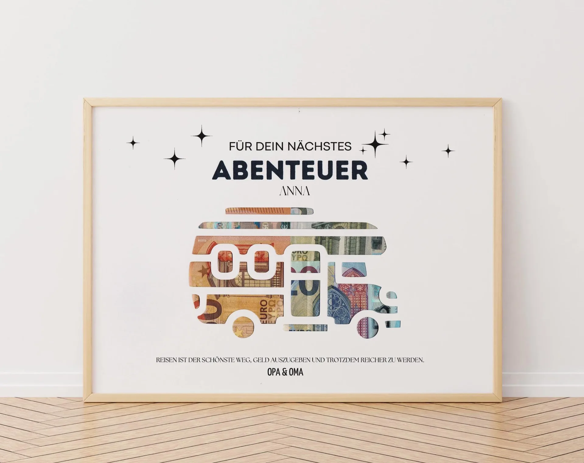 Personalisierte Geldgeschenk Reise | Für dein nächstes Abenteuer – personalisiert mit Name