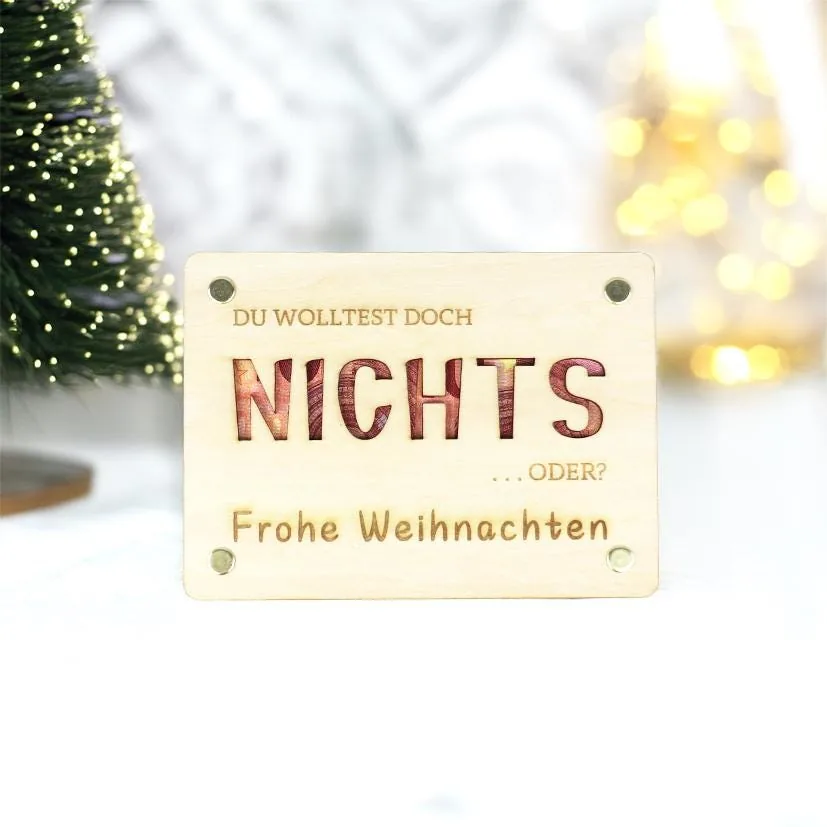 Geschenkidee zu Weihnachten, Personalisiertes Weihnachten Geldgeschenk