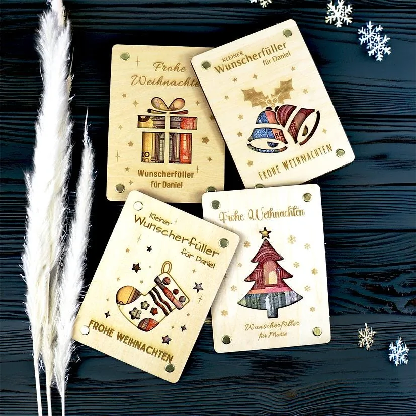 Personalisiertes Weihnachten Geldgeschenk, Wunscherfüller Weihnachtsgeschenk
