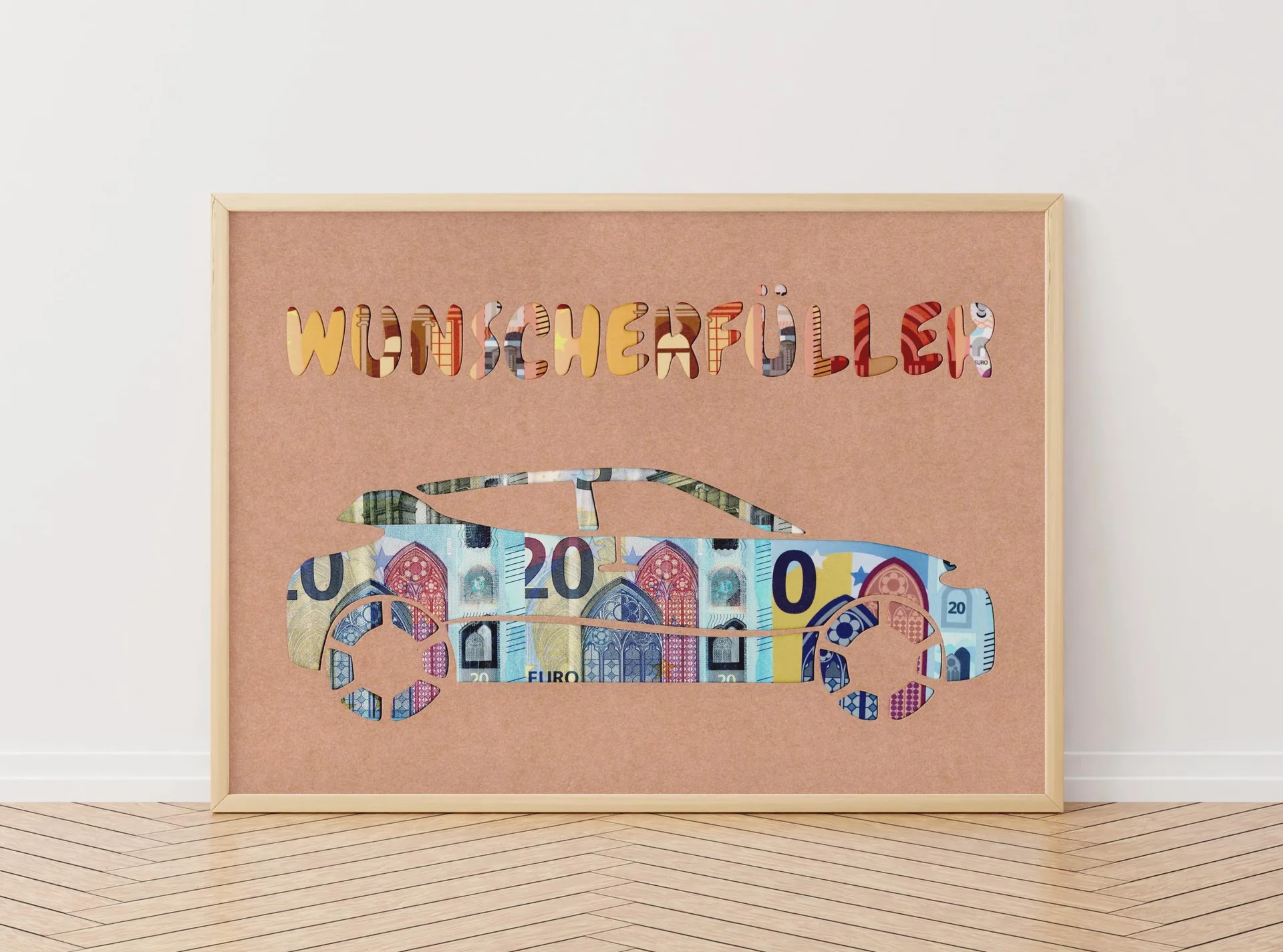 Wunscherfüller Geburtstag Geldgeschenk Kraftpapier, Auto DIY Geburtstag Geldgeschenk