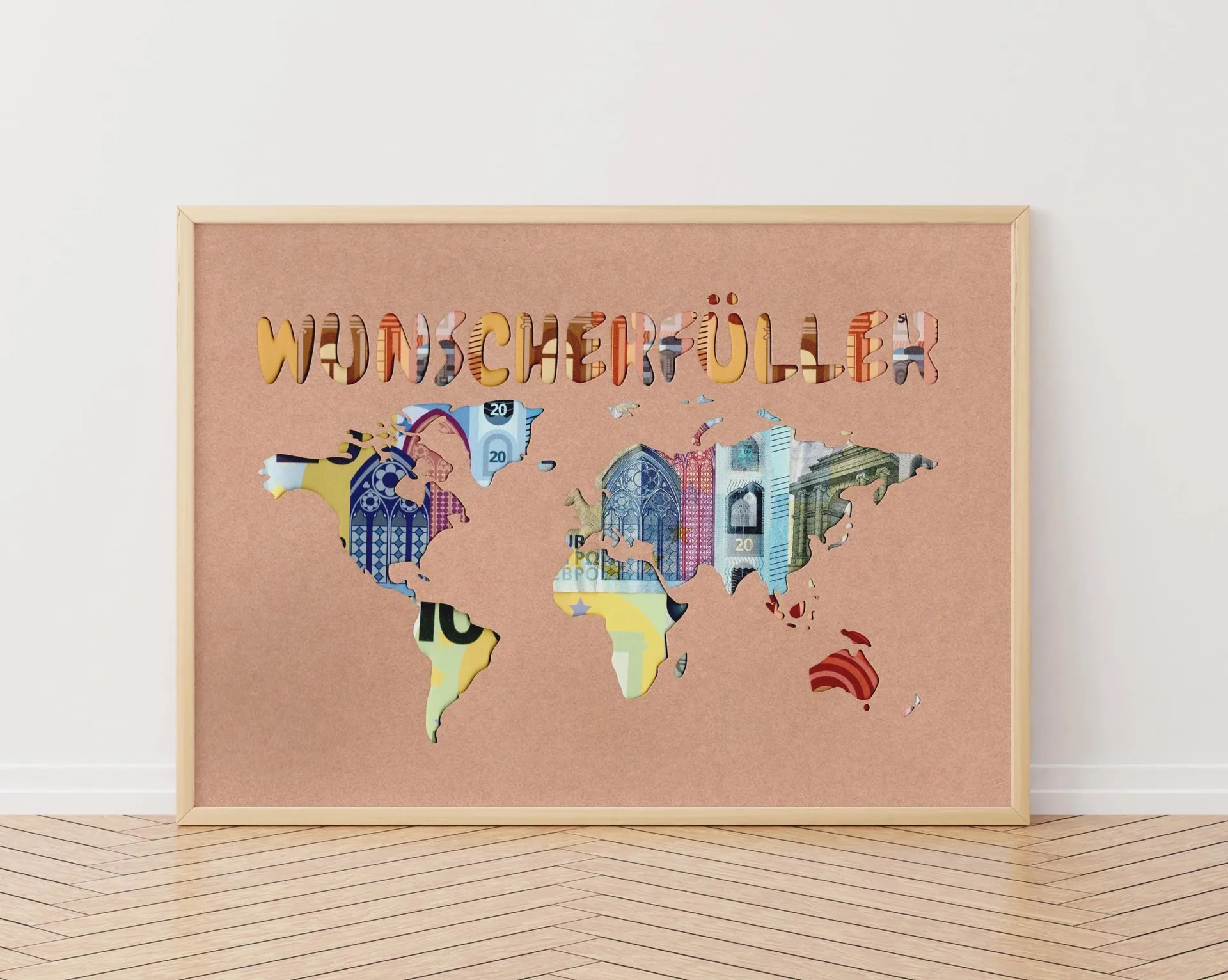 Wunscherfüller Geburtstag Geldgeschenk Kraftpapier, Wohnmobil DIY Geburtstag 